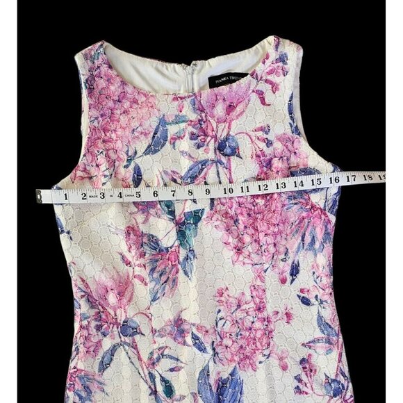 Ivanka Trump Dress Womens 4 Sleeveless Summer Lace Sheath Knit Midi Polyester - Picture 4 of 7